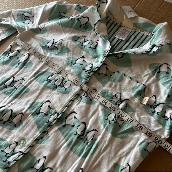 NWT Munki Munki flanel Penguins in Love super soft Flannel Pajama Set size S - Picture 10 of 16